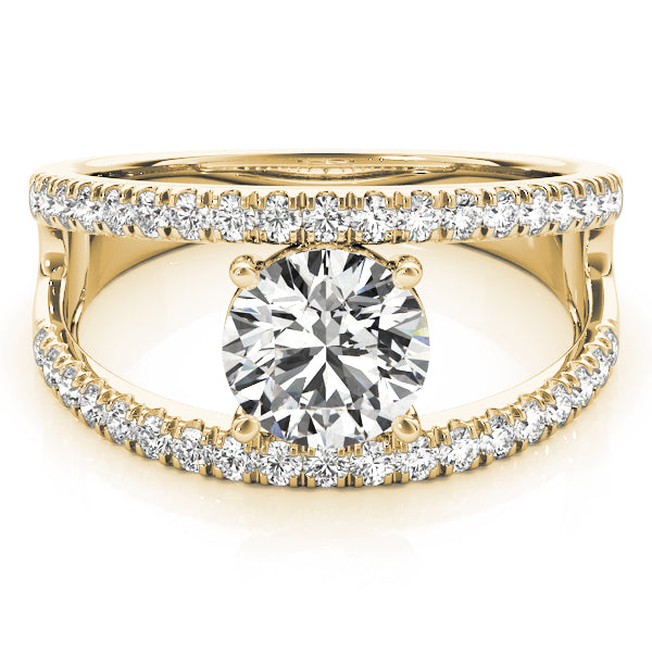 Multirow Split Prong Engagement Rings