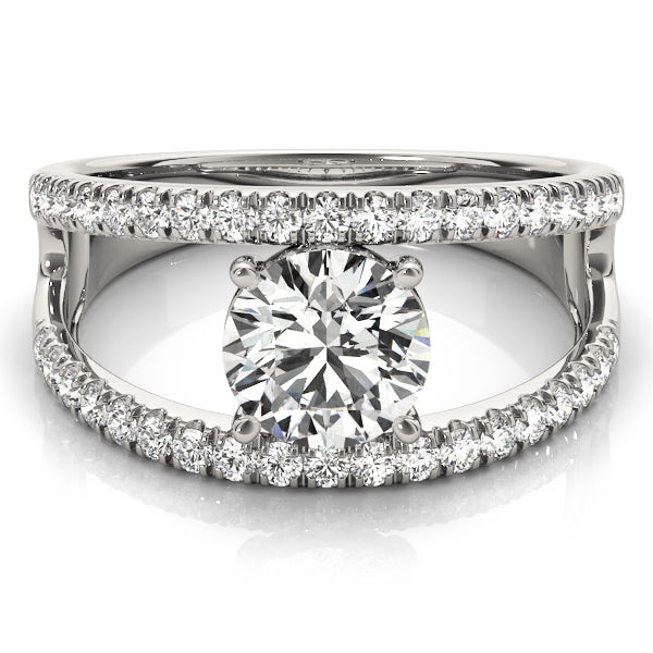 Multirow Split Prong Engagement Rings