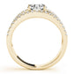 Multirow Split Prong Engagement Rings