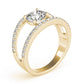 Multirow Split Prong Engagement Rings