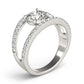Multirow Split Prong Engagement Rings