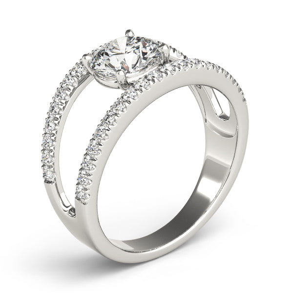Multirow Split Prong Engagement Rings