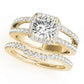 Split Shank Halo Cushion Engagement Ring