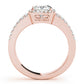 Split Shank Halo Cushion Engagement Ring