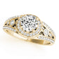 Vintage Inspired Halo Round Engagement Ring