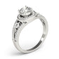 Vintage Inspired Halo Round Engagement Ring