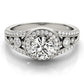 Vintage Inspired Halo Round Engagement Ring