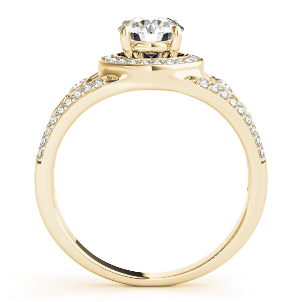 Vintage Inspired Halo Round Engagement Ring