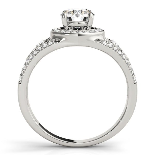 Vintage Inspired Halo Round Engagement Ring