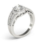 Vintage Multirow Milgrain Halo Engagement Rings