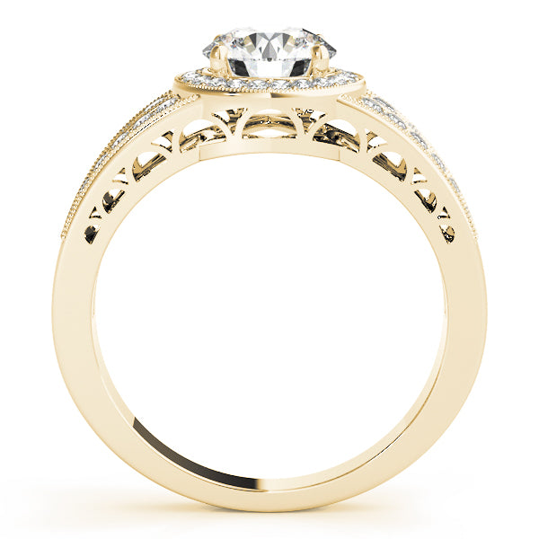 Vintage Multirow Milgrain Halo Engagement Rings