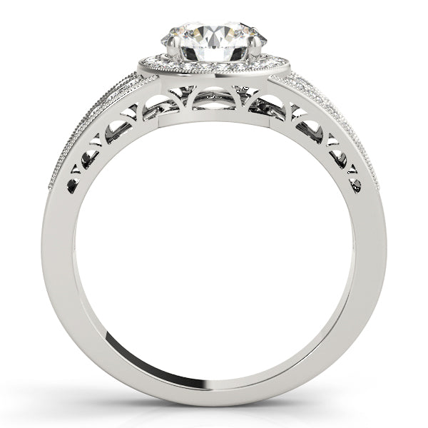 Vintage Multirow Milgrain Halo Engagement Rings