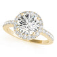 Single Row Halo Engagement Ring