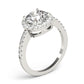 Single Row Halo Engagement Ring