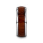 DALBERG Tungsten Carbide Rosewood Inlay Polished Finish Men’s Domed Wedding Ring - 8mm