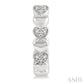 1/20 Ctw Mini Hearts Round Cut Diamond Hoop Earrings in Sterling Silver