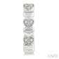 1/20 Ctw Mini Hearts Round Cut Diamond Hoop Earrings in Sterling Silver