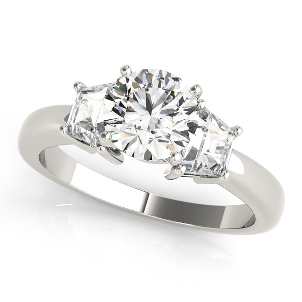 3-Stone Trapezoid Engagement Ring