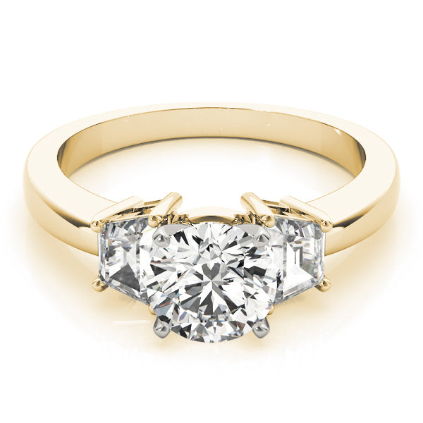 3-Stone Trapezoid Engagement Ring