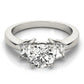 3-Stone Trapezoid Engagement Ring