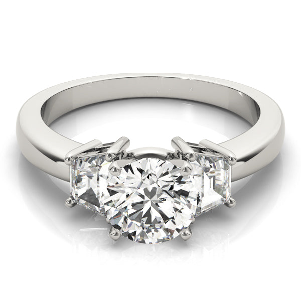 3-Stone Trapezoid Engagement Ring