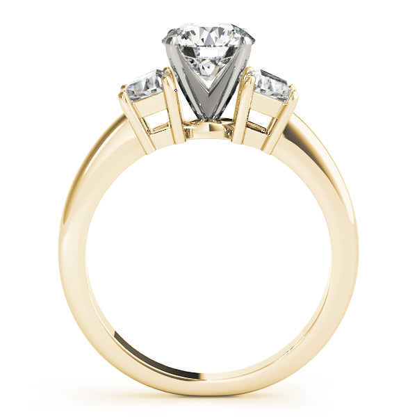 3-Stone Trapezoid Engagement Ring