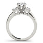 3-Stone Trapezoid Engagement Ring