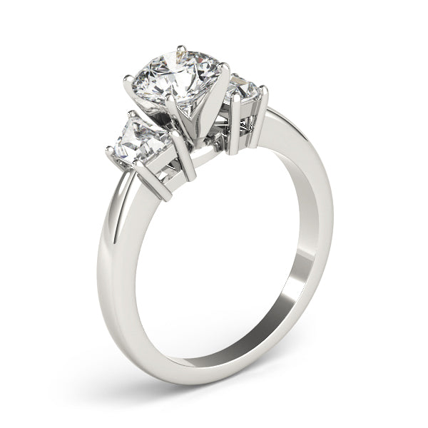 3-Stone Trapezoid Engagement Ring