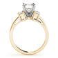 3-Stone Round & Emerald Cut Engagement Ring