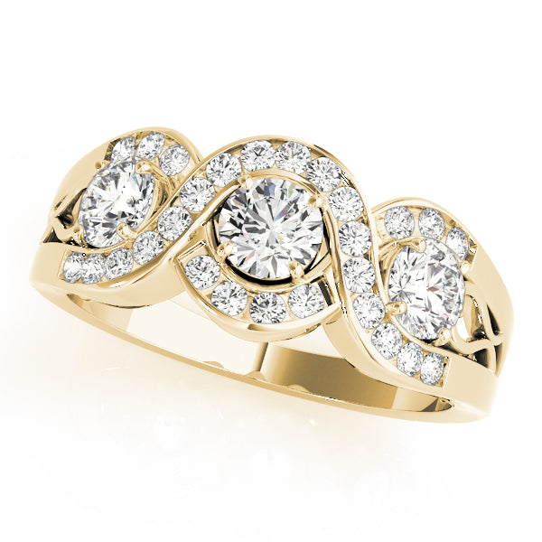 Infinity Twisted Channel Set Engagement Rings
