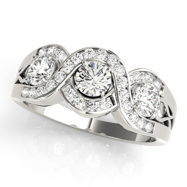 Infinity Twisted Channel Set Engagement Rings