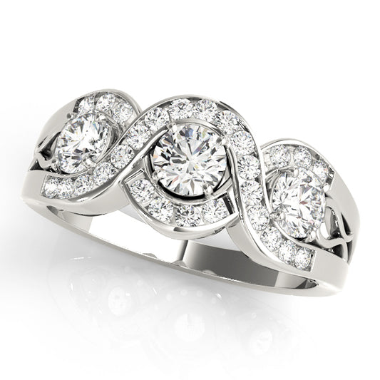 Infinity Twisted Channel Set Engagement Rings