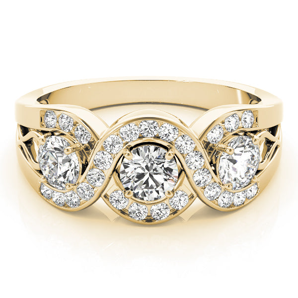 Infinity Twisted Channel Set Engagement Rings
