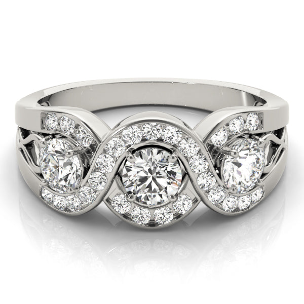 Infinity Twisted Channel Set Engagement Rings