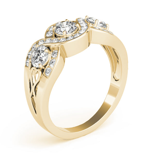Infinity Twisted Channel Set Engagement Rings