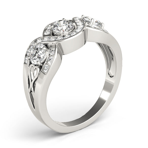 Infinity Twisted Channel Set Engagement Rings