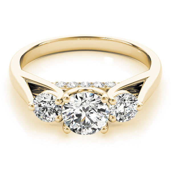 ENGAGEMENT RINGS 3 STONE ROUND