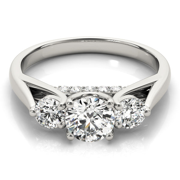 ENGAGEMENT RINGS 3 STONE ROUND
