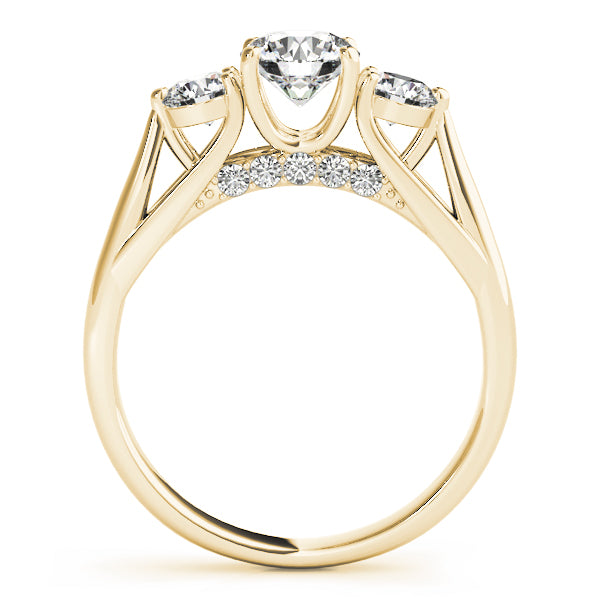 ENGAGEMENT RINGS 3 STONE ROUND