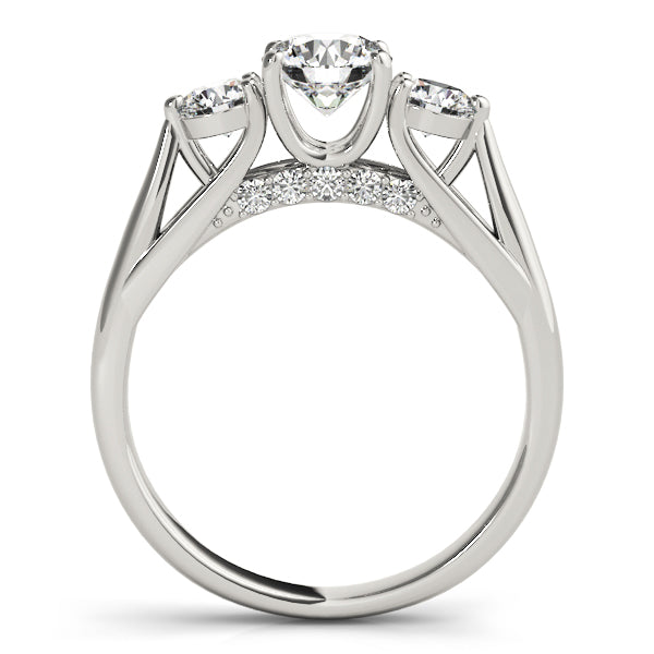 ENGAGEMENT RINGS 3 STONE ROUND