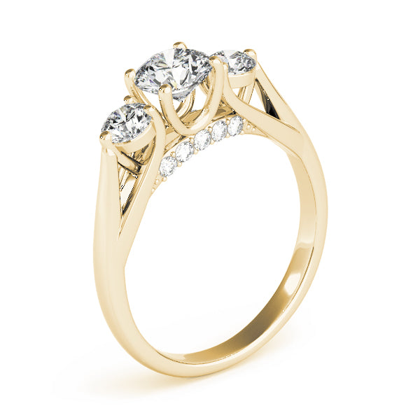 ENGAGEMENT RINGS 3 STONE ROUND
