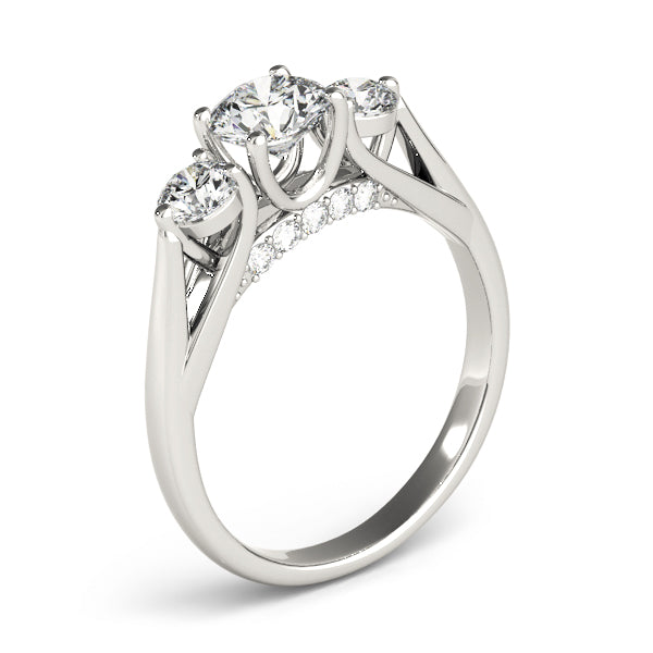 ENGAGEMENT RINGS 3 STONE ROUND