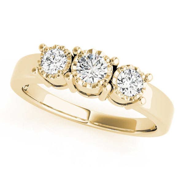3-Stone Prong Set Engagement Ring
