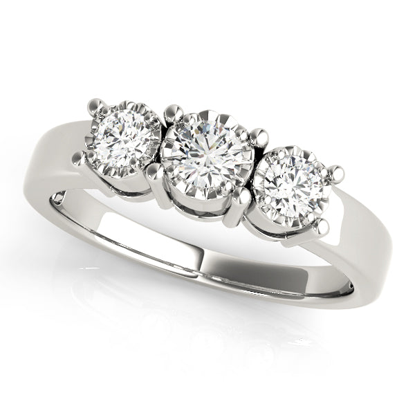 3-Stone Prong Set Engagement Ring