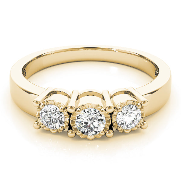 3-Stone Prong Set Engagement Ring