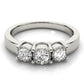 3-Stone Prong Set Engagement Ring