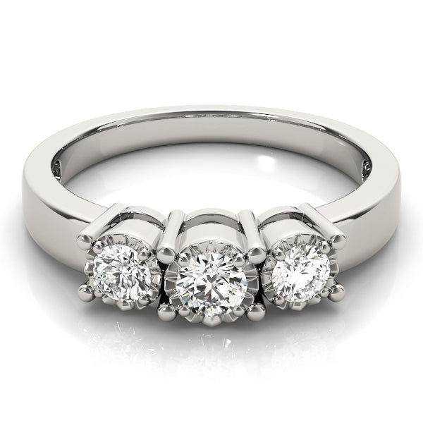 3-Stone Prong Set Engagement Ring