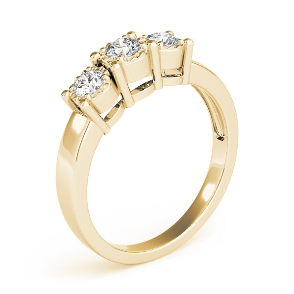3-Stone Prong Set Engagement Ring