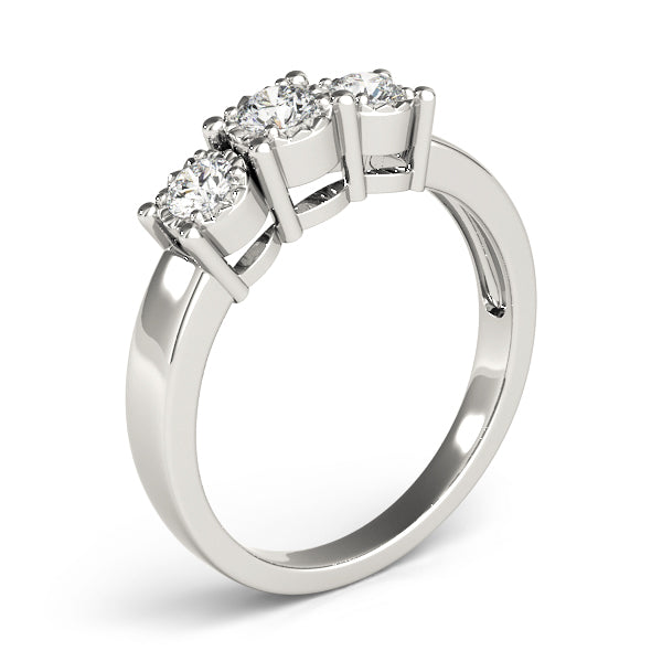 3-Stone Prong Set Engagement Ring