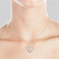 1/50 Ctw Twin Heart Round Cut Diamond Pendant With Chain in Sterling Silver
